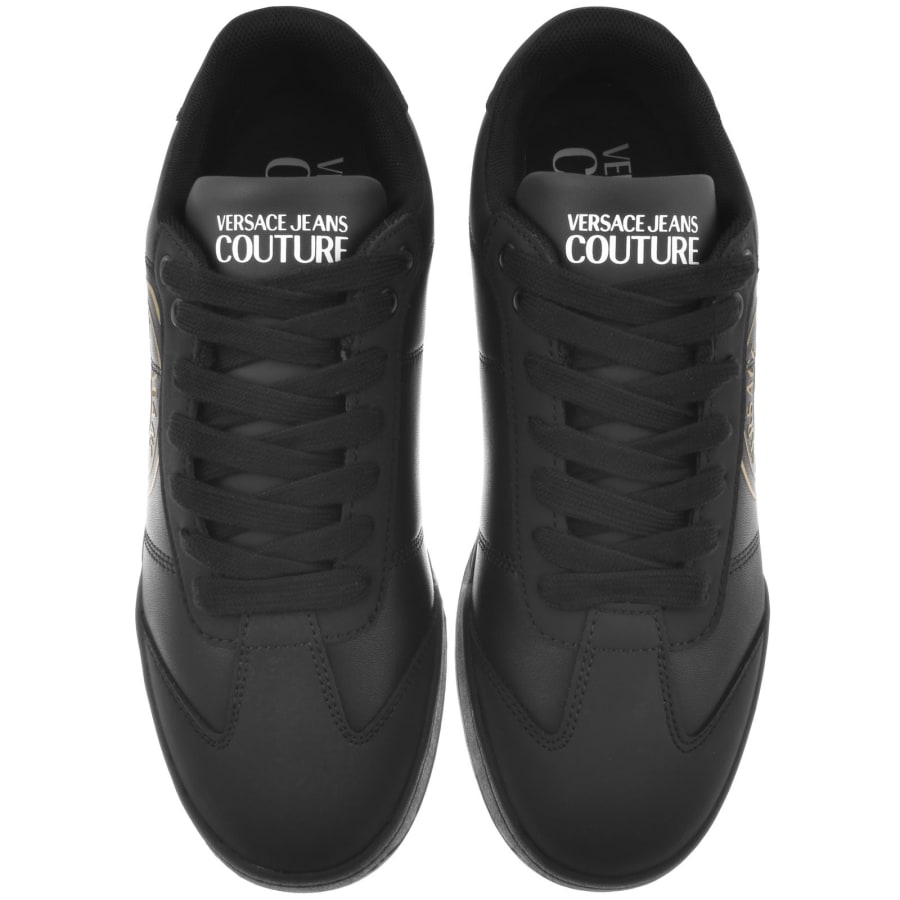 Versace jeans black trainers hot sale